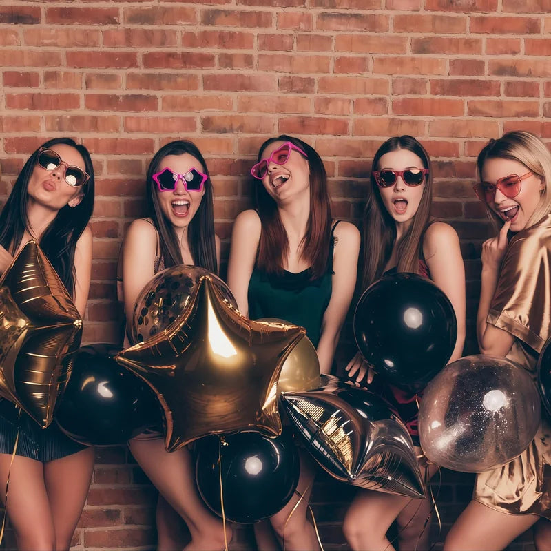 Matte Black Latex Balloons - Helium-Inflatable Party Decor for Celebrations