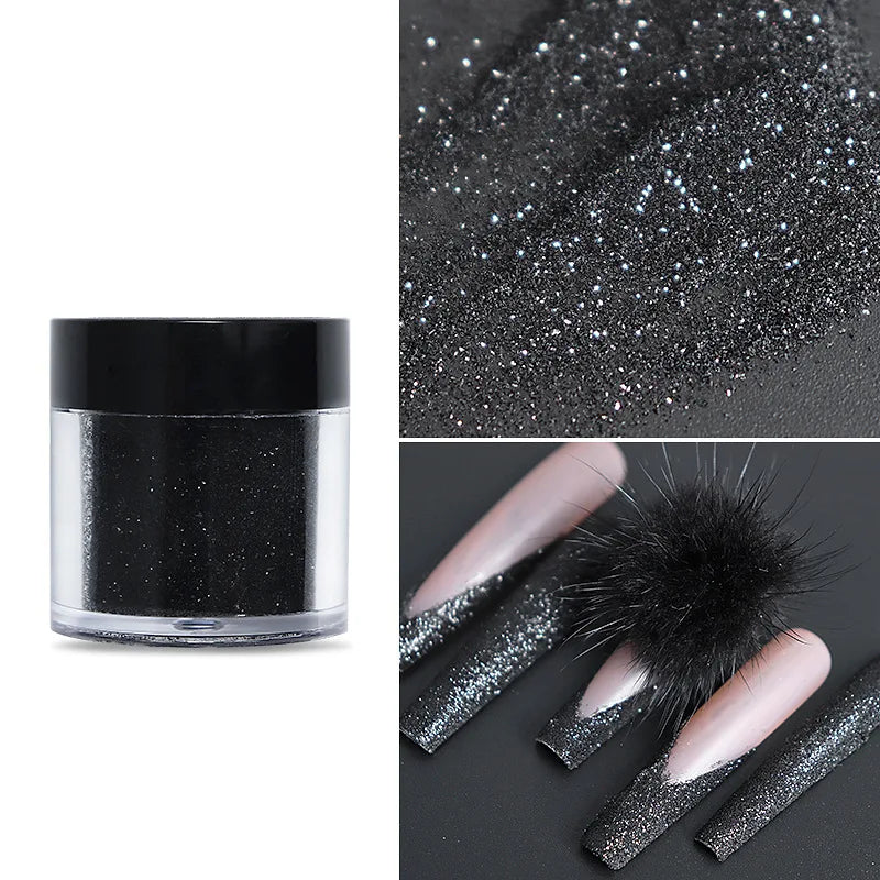 Christmas Snowflake Nail Glitter Powder - Winter Nail Art Decorations, 10g Bottle