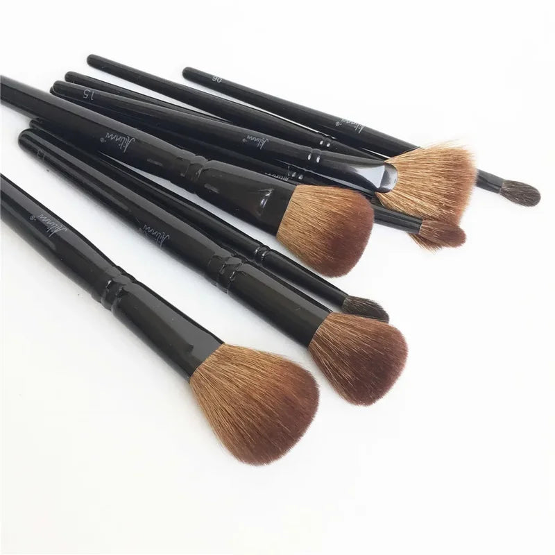 Professional Makeup Brush Set with Face, Eye, Powder & Blush Brushes - Multiple Handle Colors