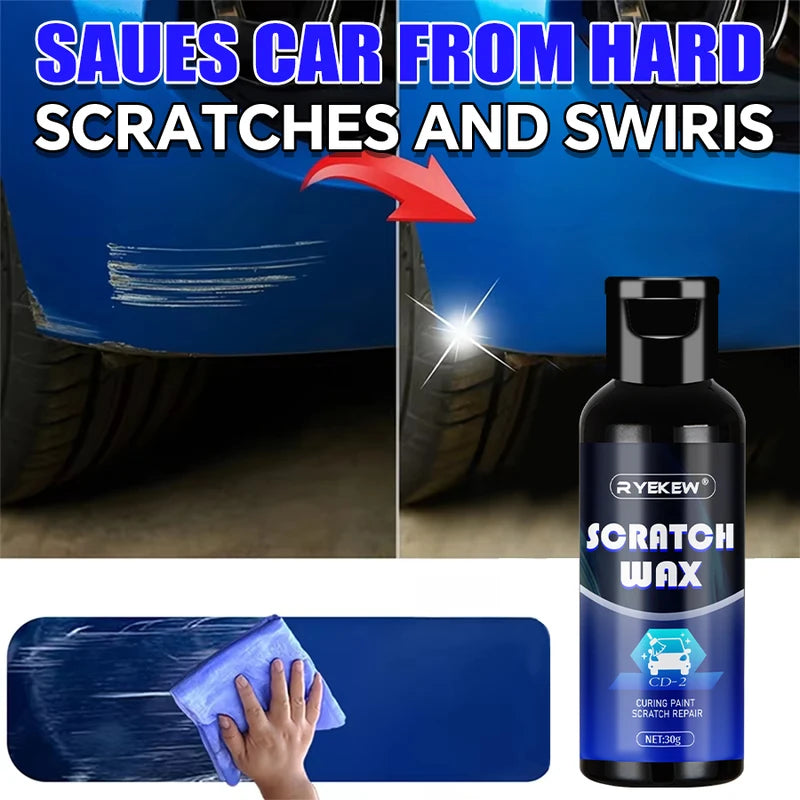 NanoTech Car Scratch Remover Wax - 3Min Quick Repair, Color-Adaptive, UV Protection