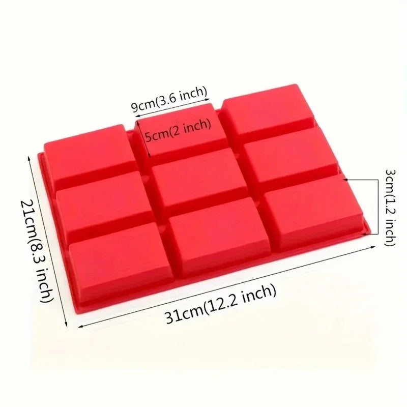 Silicone Mini Loaf Pan 9-Cavity Non-Stick Bread & Cake Mold