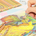 Rainbow Art Pen Set with Colored Pencils and Thick Lead for Professional Drawing