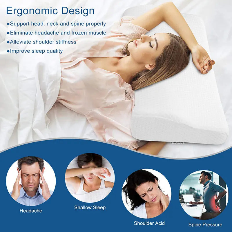 Memory Foam Orthopedic Pillow Neck Support Butterfly Shape Sleep Cushion