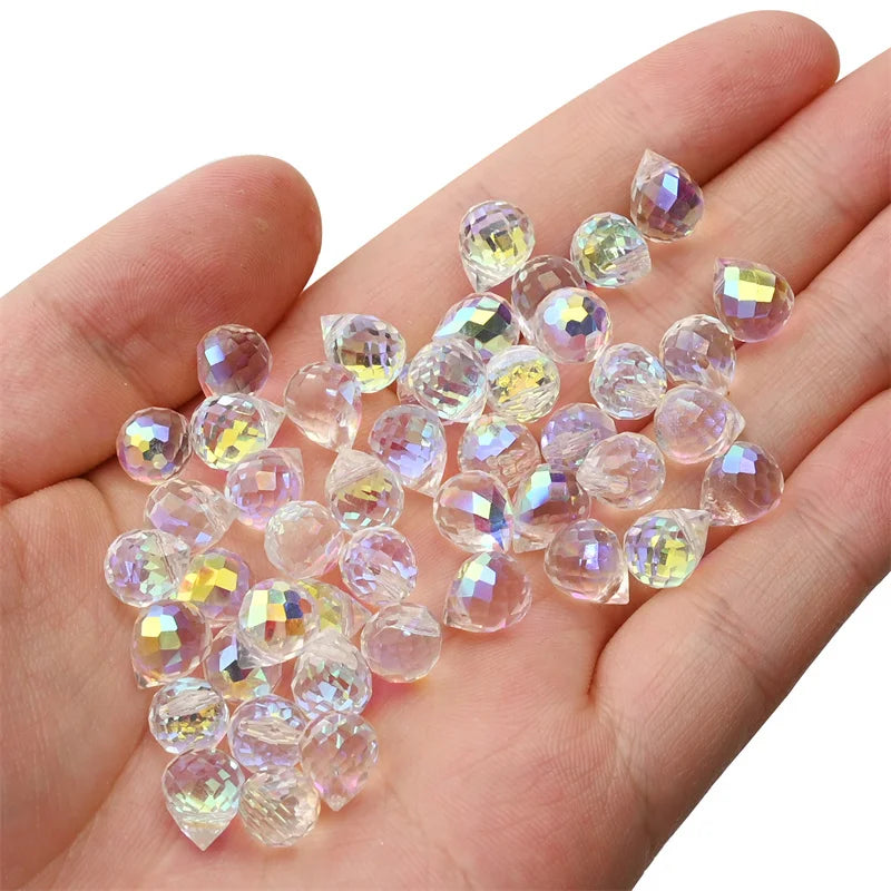 Crystal Beads for Jewelry Making 10x8mm Shiny Faceted Glass Beads