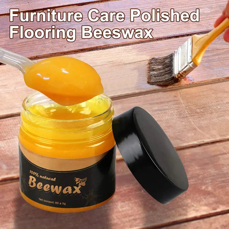 Wooden Furniture Beeswax Polish & Care Set - Natural Organic Wax for Repairs & Maintenance