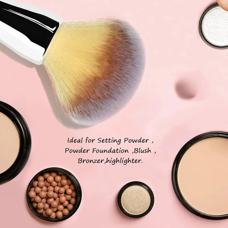 Large Ultra-Soft Synthetic Powder Makeup Brush for Liquid, Cream & Powder