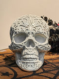 Halloween Skull Head Home Decor Resin Skull Figurine for Bedroom Living Room Entryway
