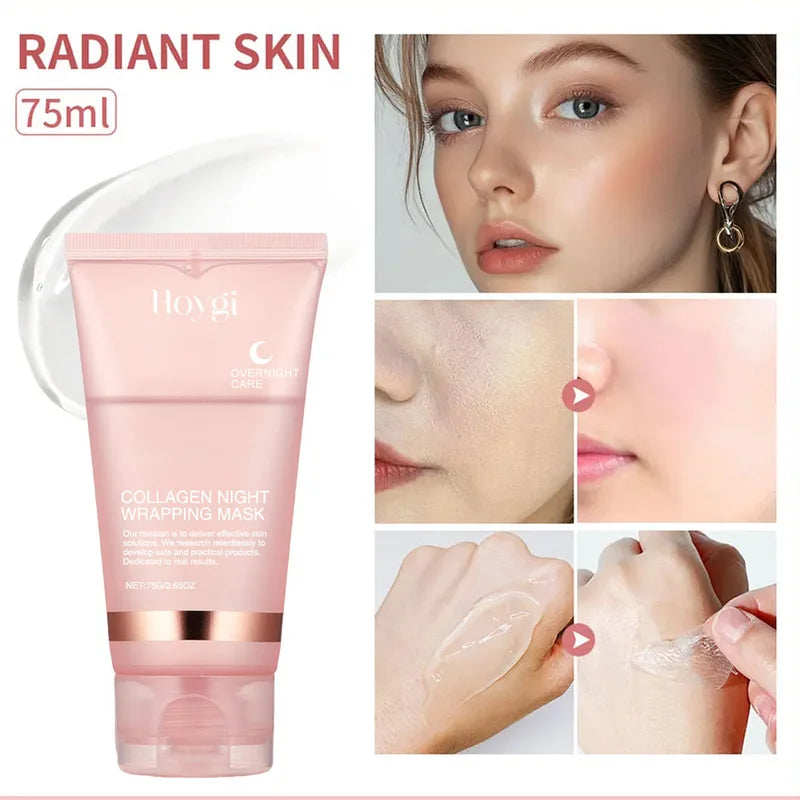Hydrating Collagen Night Facial Mask Set - Deep Moisturizing & Anti-Aging