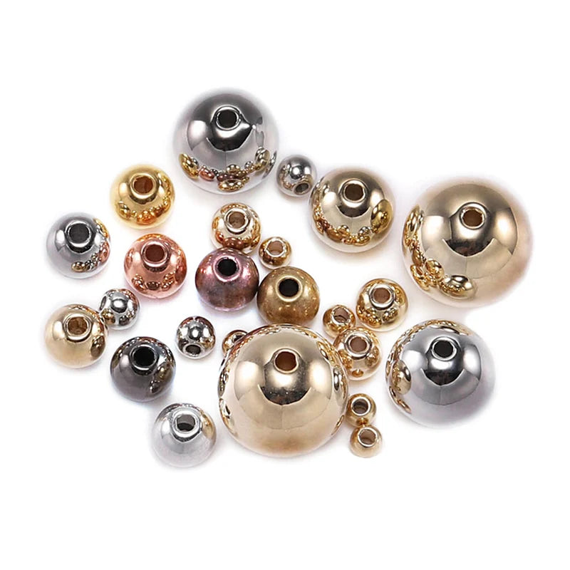 Assorted 30-400pcs DIY Jewelry Spacer Beads - 3-12mm Plastic Seed Beads for Necklace Bracelet Crafts