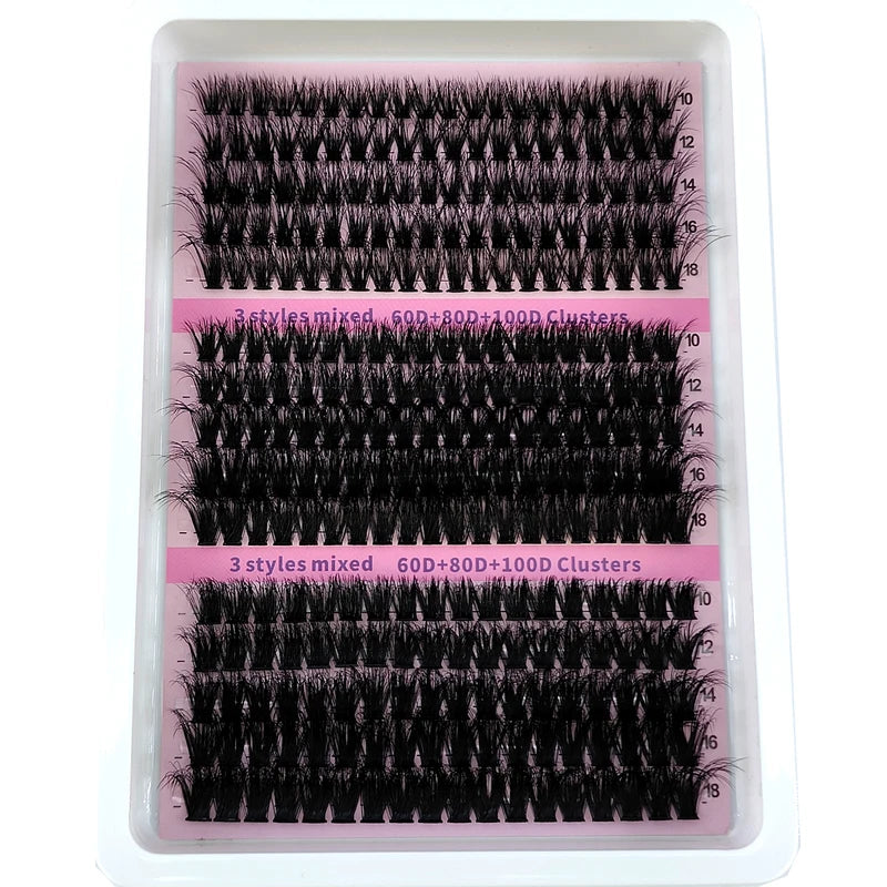 DIY 5D Fluffy Eyelash Clusters - Thick Wispy Extensions 10-20mm