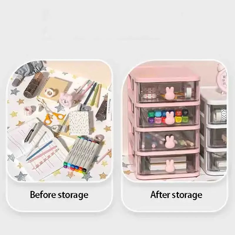 Multi-Color Household Desk Drawer Organizer Pen Hair Accessories Storage Box