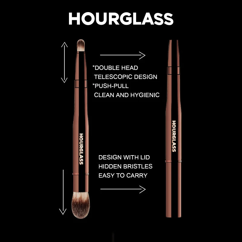 Double-Headed Makeup Brush for Concealer and Highlight - Facial Blender Tool