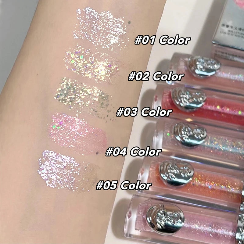 Waterproof Glitter Liquid Eye Shadow - Shimmer Highlighter for Eye Makeup