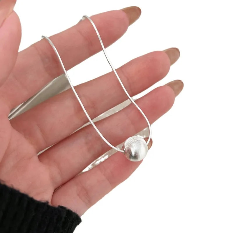 925 Sterling Silver Necklace Bead Pendant for Women Wedding Engagement Jewelry