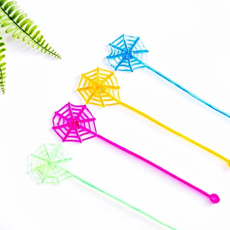 Mini Sticky Spider Web Party Favors - Halloween Carnival Gift Bag Fillers