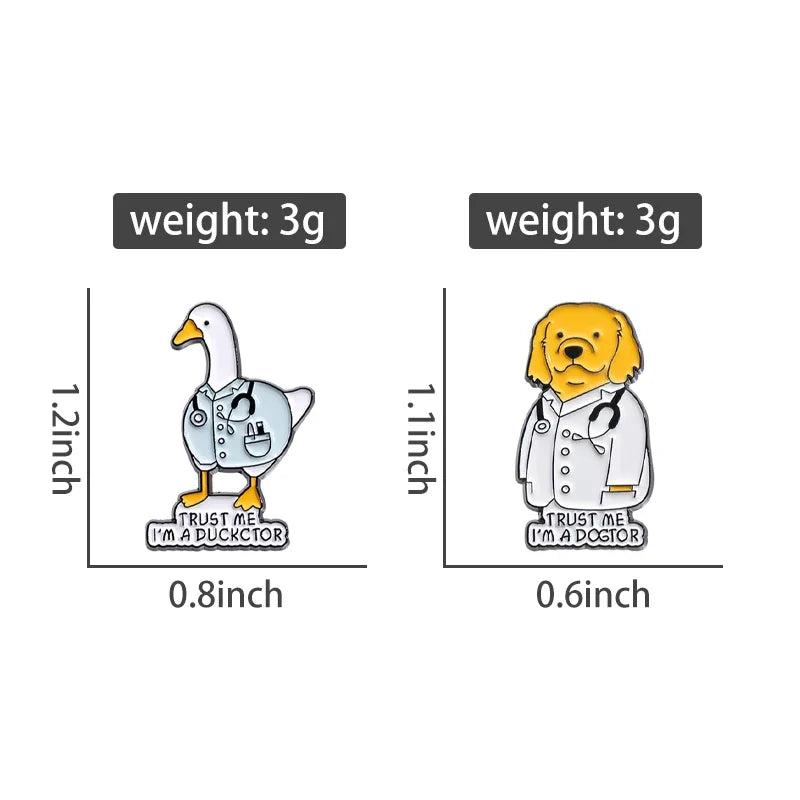Cute Animal Series Enamel Brooch Pins Cartoon Kawaii Pet Jewelry Gift