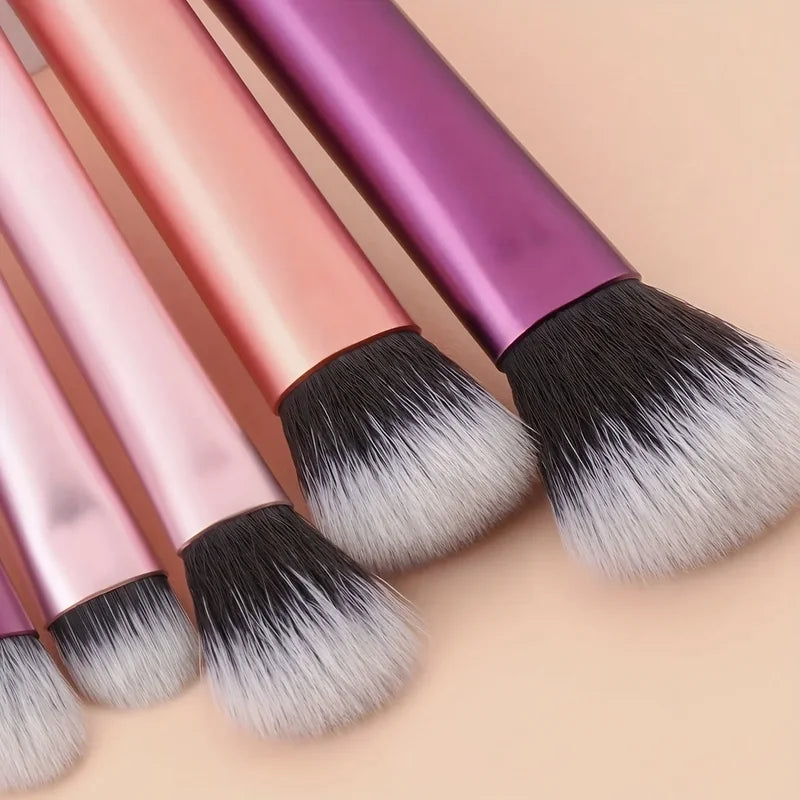 Mini Makeup Brush Set 10 Pcs - Powder Eyeshadow Foundation Blush Concealer Tools