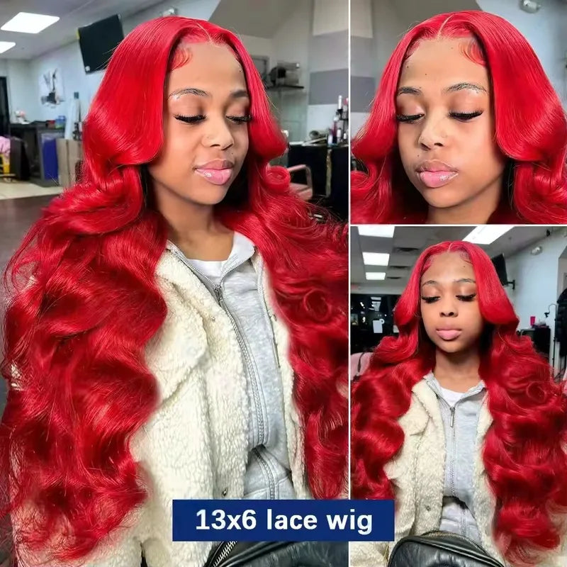 Colored Body Wave Lace Front Wig for Women - 13x6 HD Human Hair Frontal