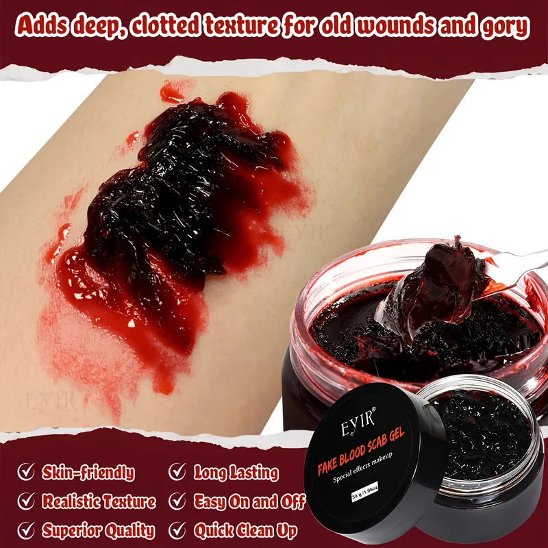 8-Piece Halloween Special Effects Makeup Kit with Wound & Scar Tools - Realistic FX Set