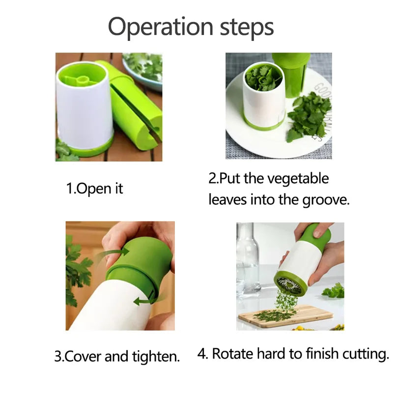 Manual Herb Grinder Spice Mill Vegetable Cutter for Garlic and Parsley