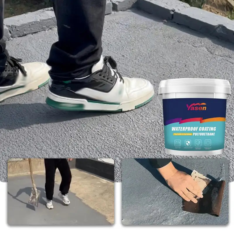 Water-Based Polyurethane Waterproof Coating for Exterior Walls & Roofs - Leak Repair, Eco-Friendly, 300g-1000g