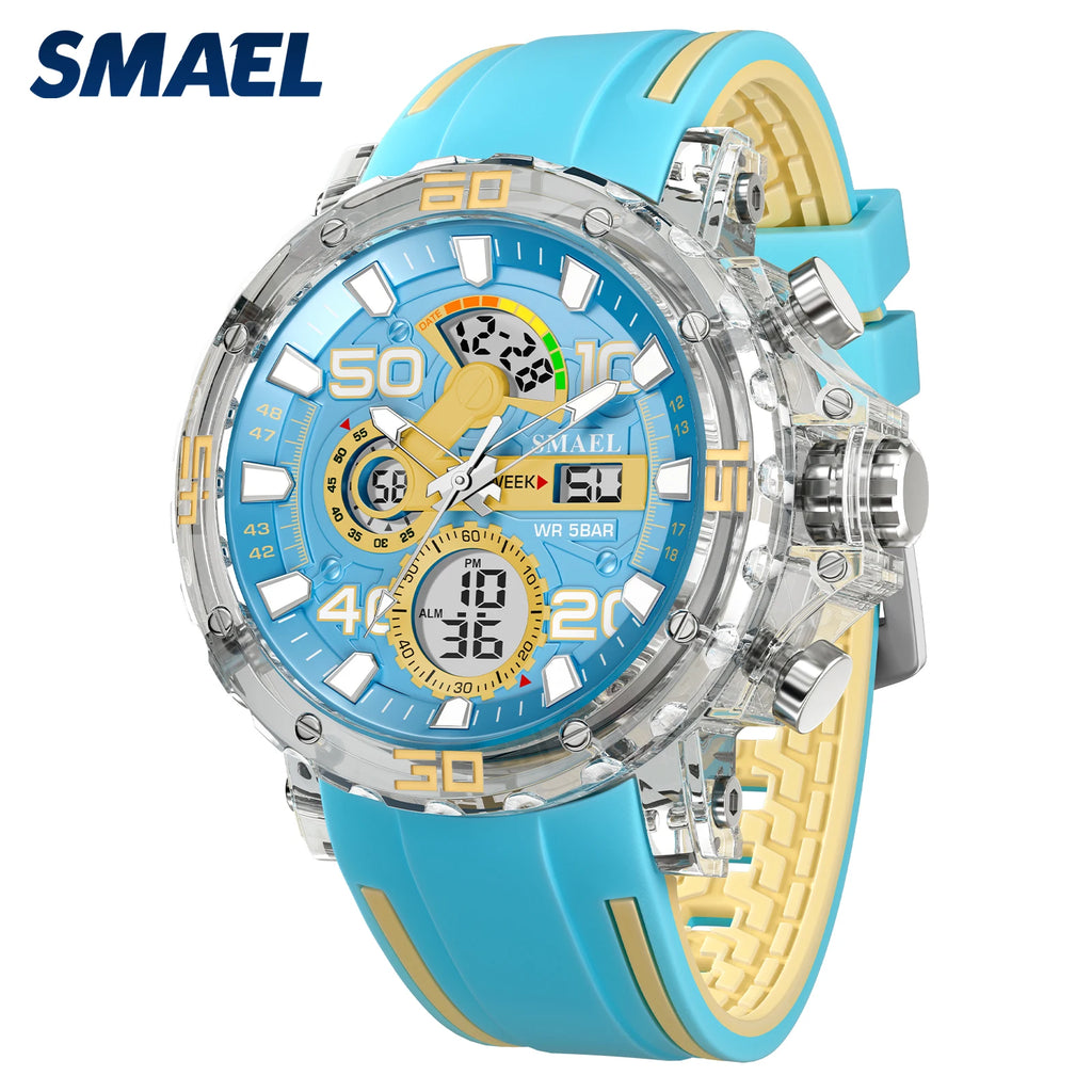 Waterproof Military Sport Watch for Men - LED Backlight Alarm Chronograph
