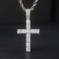 60cm Twisted Chain Necklace with Cubic Zirconia Cross Pendant for Men and Women - Fashion Jewelry Gift