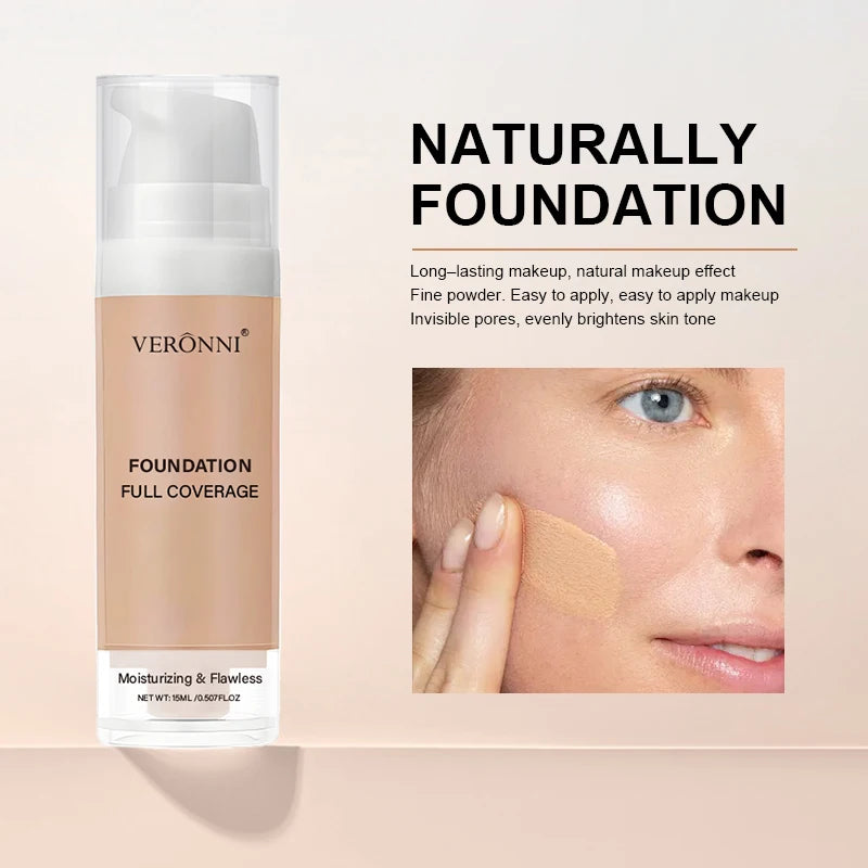 Buildable Full Coverage Liquid Foundation for Custom Skin Tones - Oil Control & Matte Finish