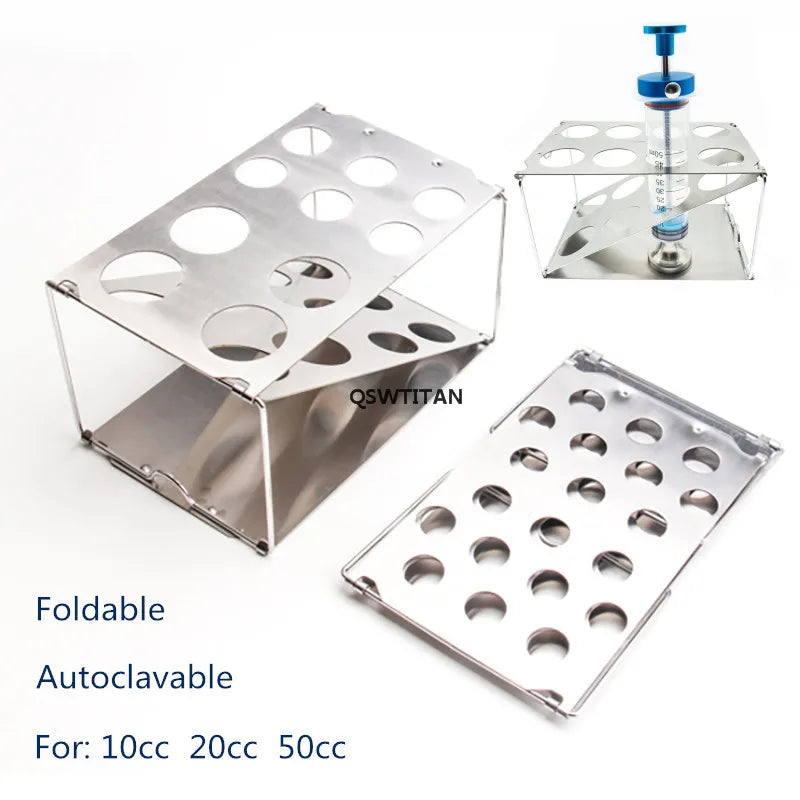 Foldable Autoclavable Syringe Rack for Liposuction 10CC 20CC 50CC Stainless Steel