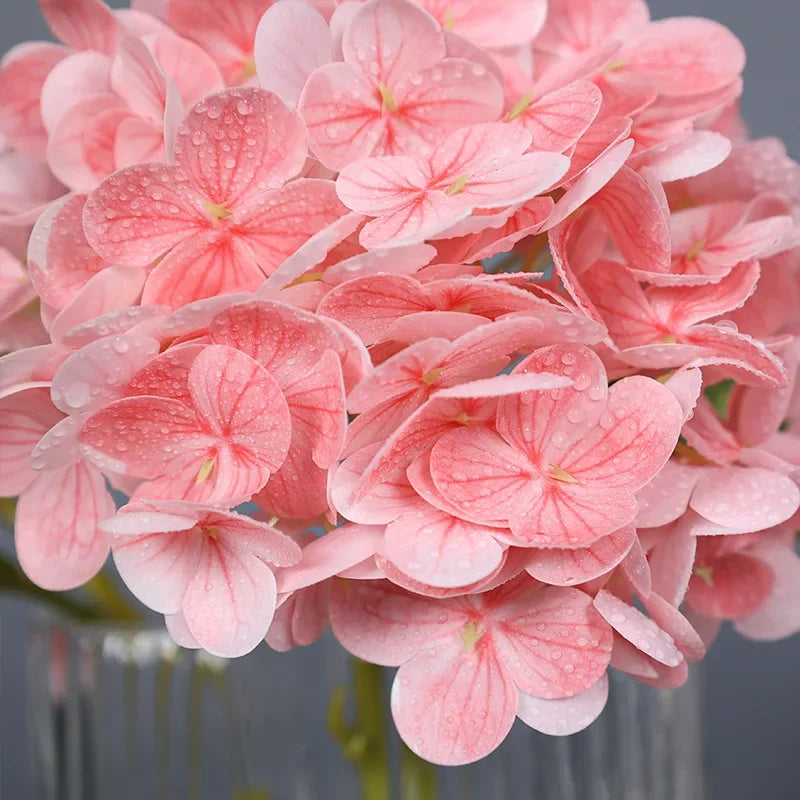 Artificial Hydrangea Flowers 10Pcs Real Touch Latex Film Wedding & Home Decor