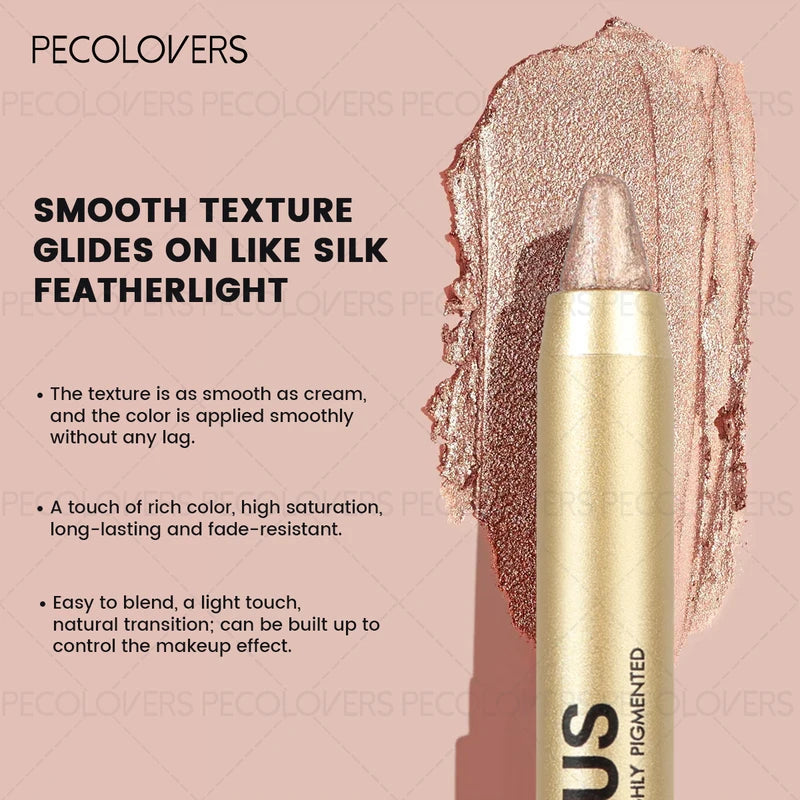 Waterproof & Smudge-Proof Eyeshadow Stick Duo with Glitter & Matte Finishes