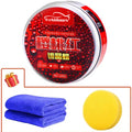 Car Wax Crystal Plating Set Hard Glossy Paint Protection with Sponge & Cloth