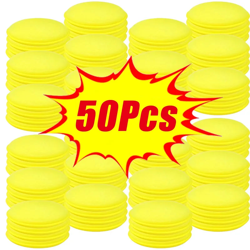 Car Waxing Foam Polish Sponges Applicator Set - Soft Dust Removal Cleaning Pads