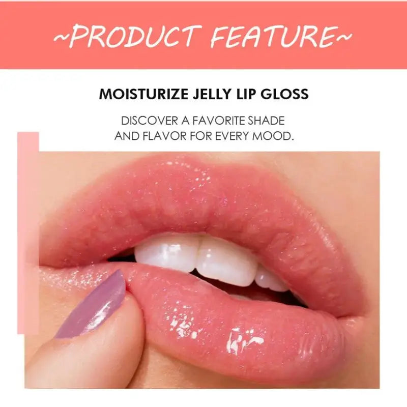 Moisturizing Lip Gloss Oil with Cherry Jelly Finish - Hydrating & Plumping Lip Treatment