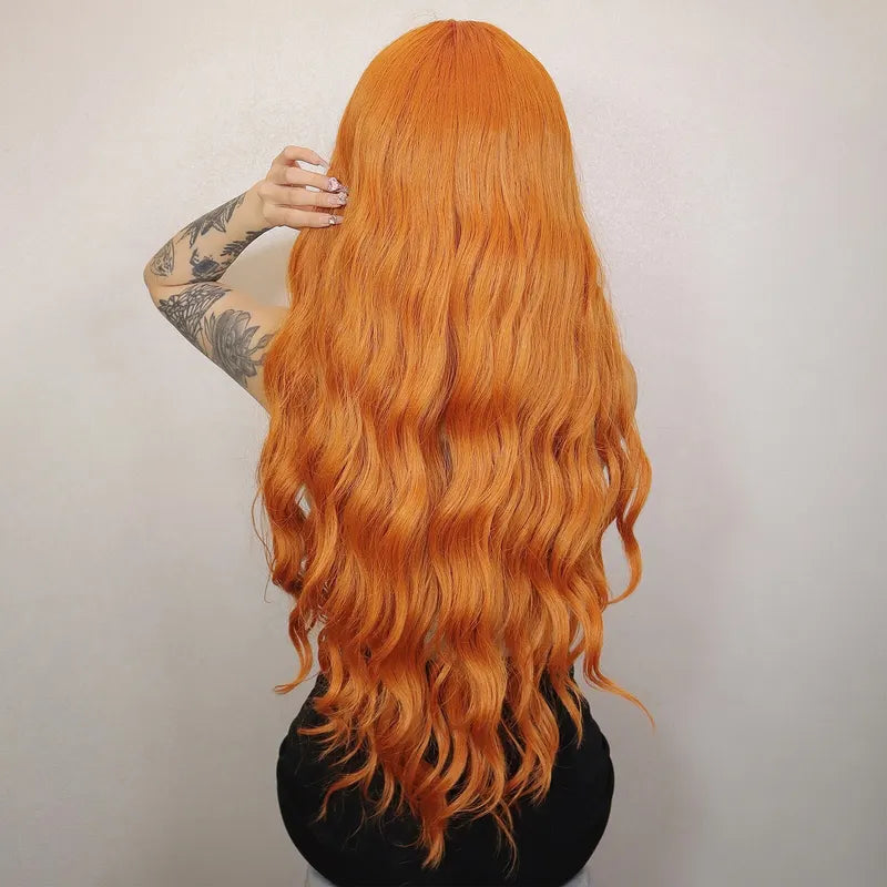 Long Water Wave Synthetic Wigs for Women - Wavy Natural Hair - Heat Resistant & Cosplay