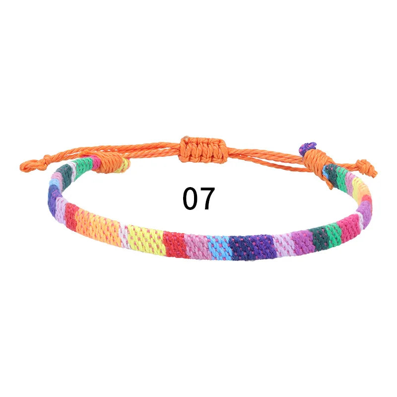 Women & Men Woven Fabric Anklet - Adjustable Beach Foot Leg Jewelry