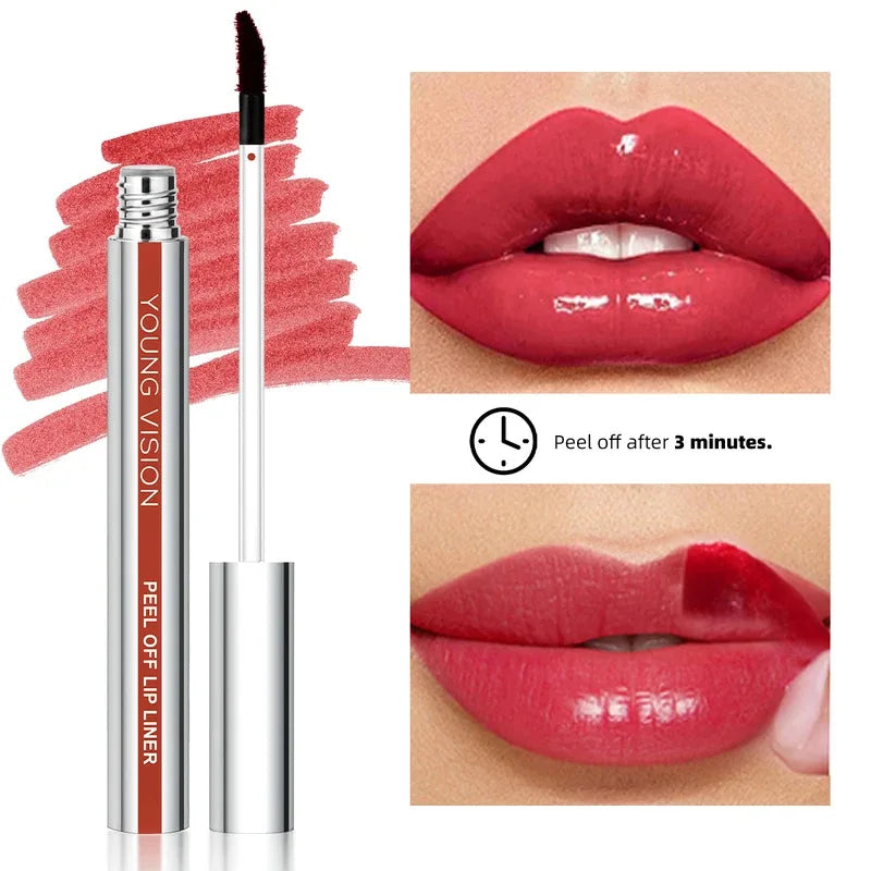 Tear-Off Lip Liner Set - Matte, Smudge-Free, Peel-Off, Multiple Colors