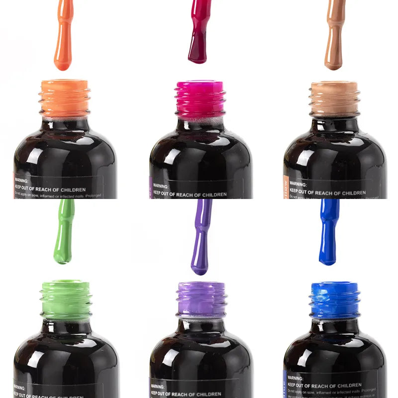 12ml Semi Permanent Nail Gel Polish - TPO Free Pastel Glitter UV LED Varnish