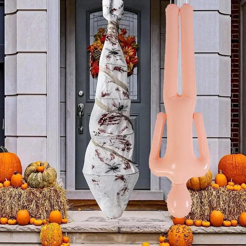 Inflatable Halloween Mannequin - Life-Size Creepy Body Prop for Haunted House & Festive Decor