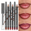 4-Pack Lip Liner and Lip Oil Set - Defined Contours & Moisturizing Shine