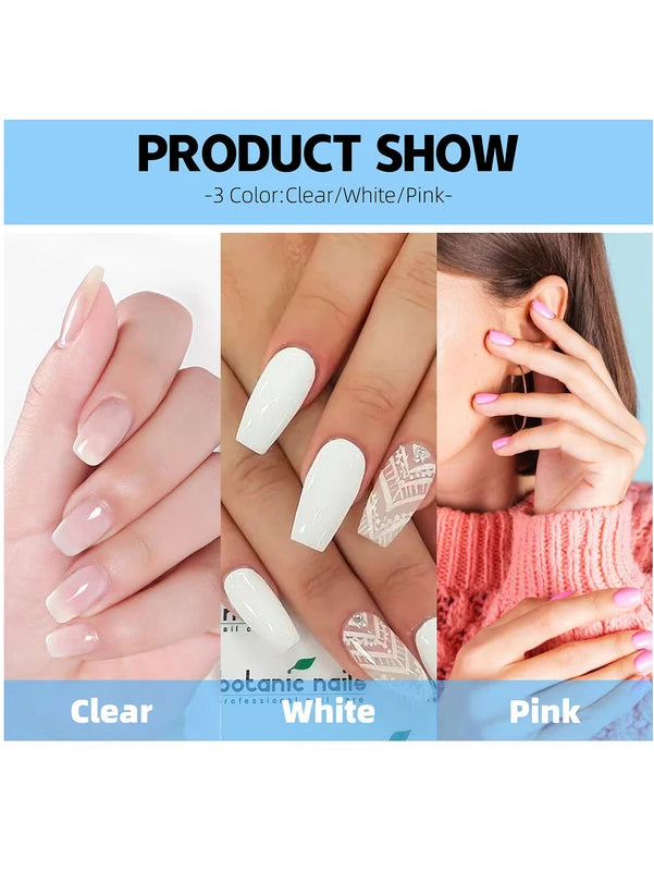 Acrylic Powder Nail Extension Kit with 6W LED Light - Complete DIY Manicure Set