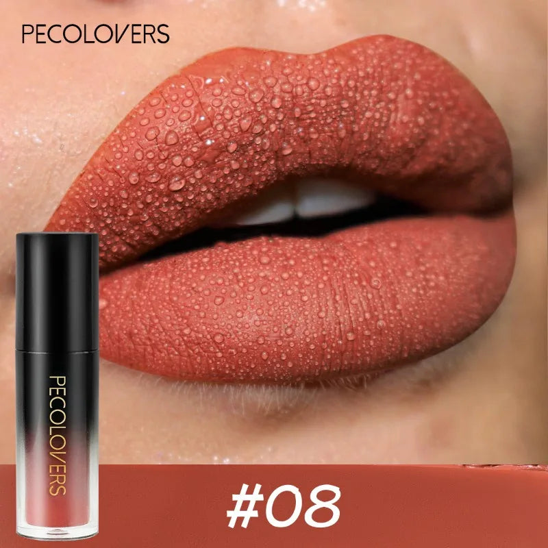 Waterproof Lipstick Set with 14 Colors Long-Lasting Gloss Non-stick Lip Makeup