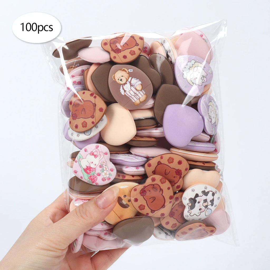 Finger Powder Puffs - Expand When Wet, 5-100 Pcs