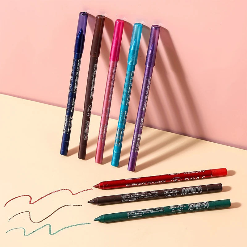 Waterproof Matte & Shimmer Eyeliner Pencils - Long-Lasting, Smudge-Proof Makeup