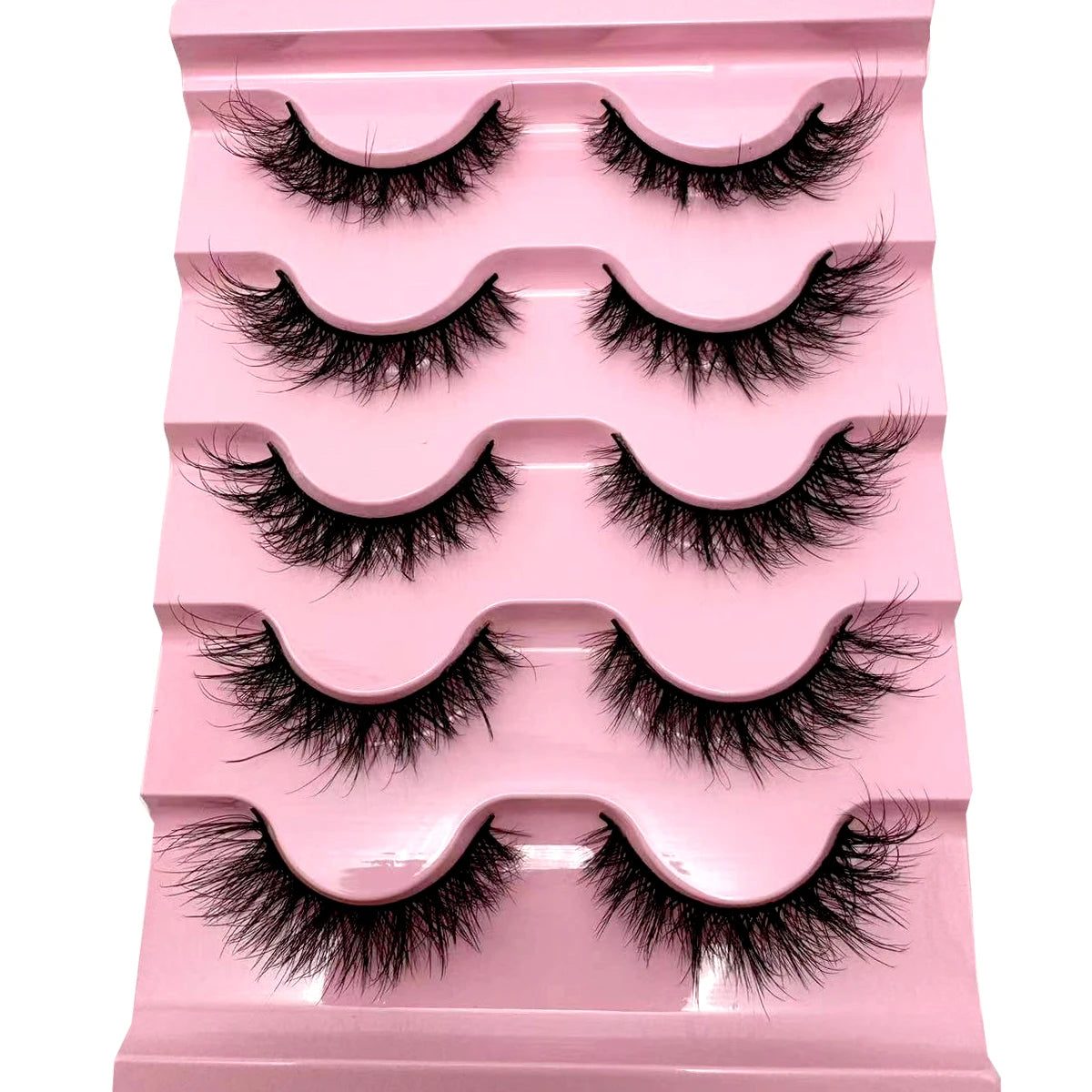 5 Pairs Fluffy 3D Mink False Eyelashes Makeup Kit for Natural Lash Extension