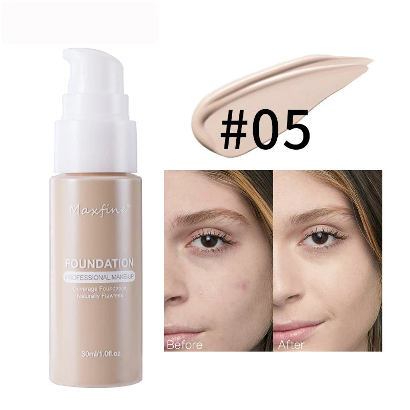 Liquid Foundation Makeup Face Concealer Waterproof Sweat-Resistant Cosmetics