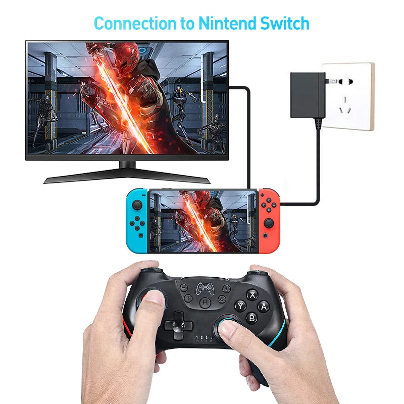 Wireless Bluetooth Game Controller for Nintendo Switch & PC - Joystick Gamepad with Turbo & Capture Functions