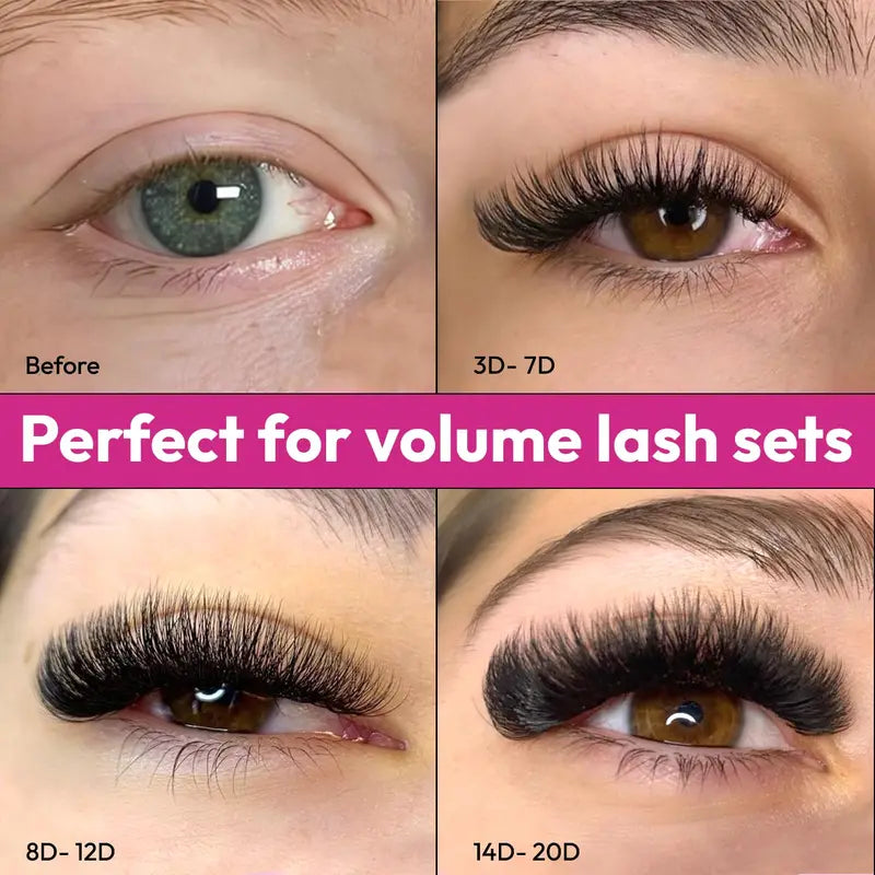 Premade Volume Eyelash Extensions 4D-20D Fans Long Stem Professional Lashes