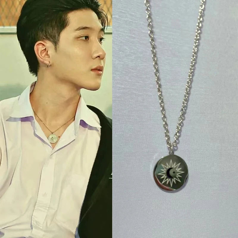Titanium Steel Circular Chain Necklace for Cosplay & Lovers Jewelry - 55cm