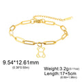 Cute Love Bear Pendant Women's Bracelet with Heart Charm - Stainless Steel Jewelry for Valentine's Day